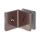Nero 90 Degree Glass To Wall Bracket 10Mm Glass Brushed Bronze