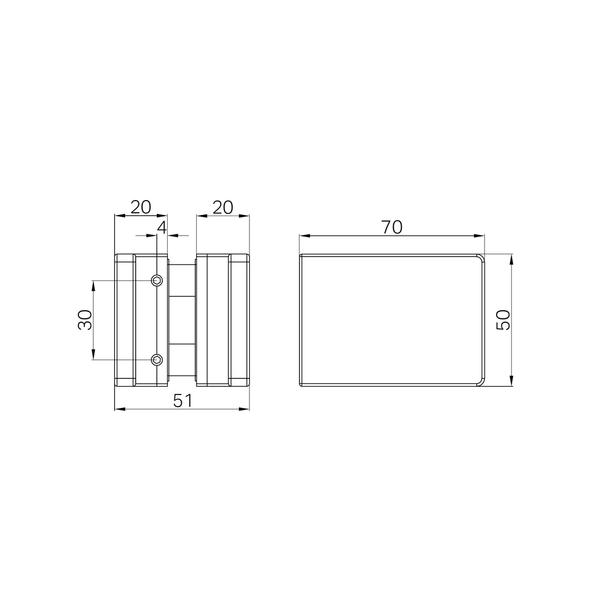 Nero Square Shower Knob Handle Chrome