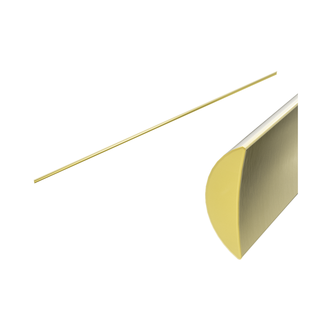 Nero Half Round Water Seal Rail 750Mm Brushed Gold