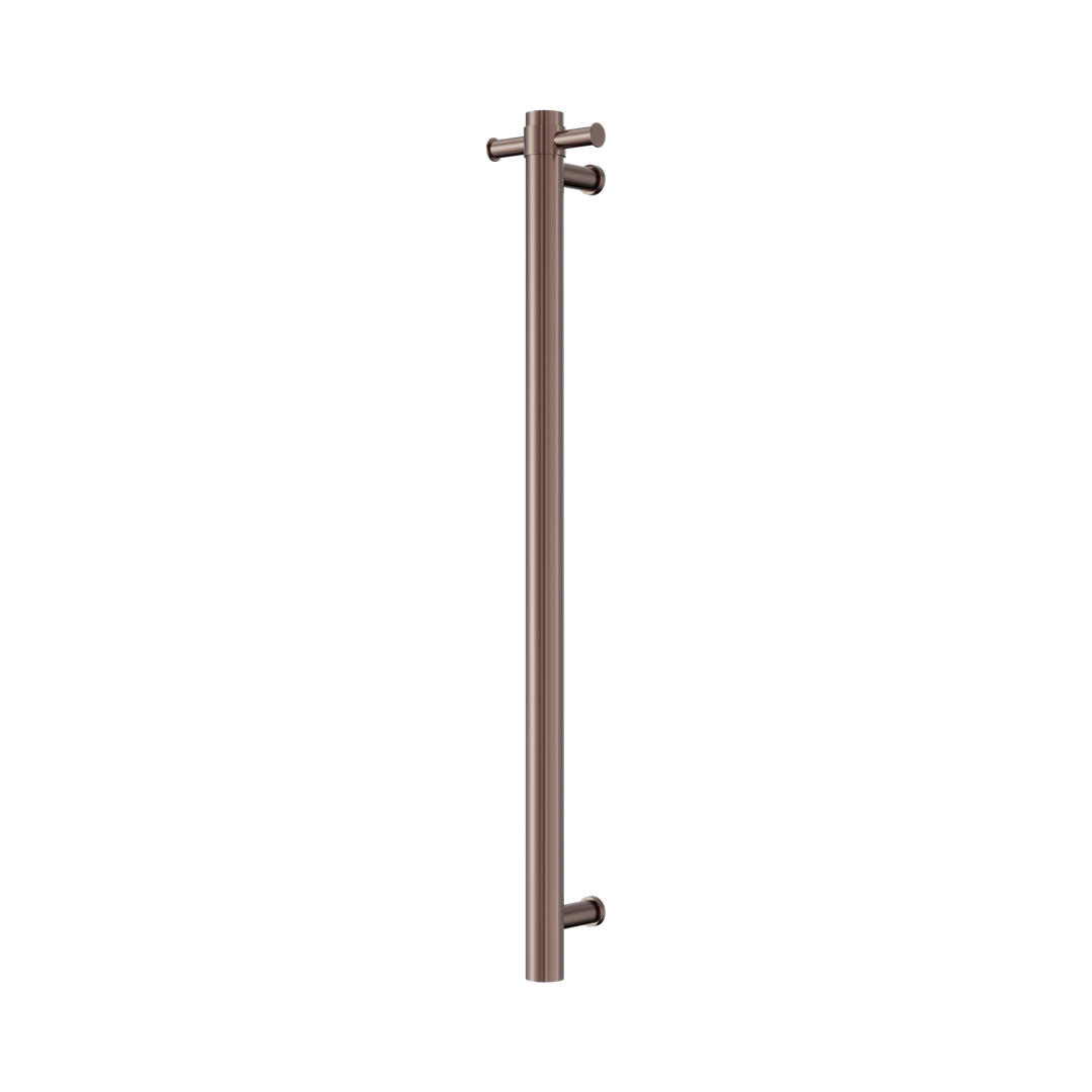 Nero Mecca 240V Single Vertical Heated Towel Rail Brushed Bronze