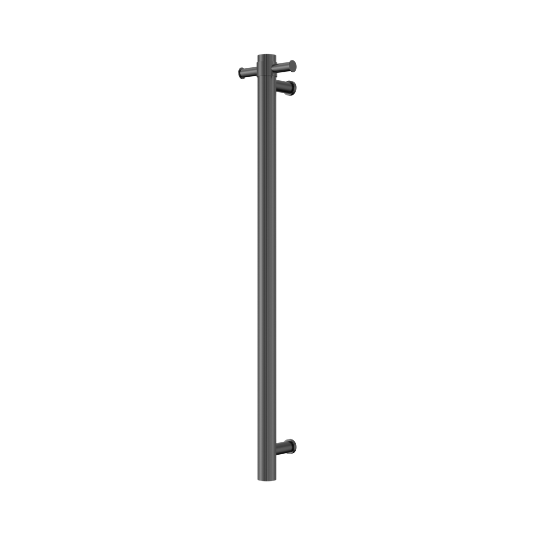 Nero Mecca 240V Single Vertical Heated Towel Rail Graphite