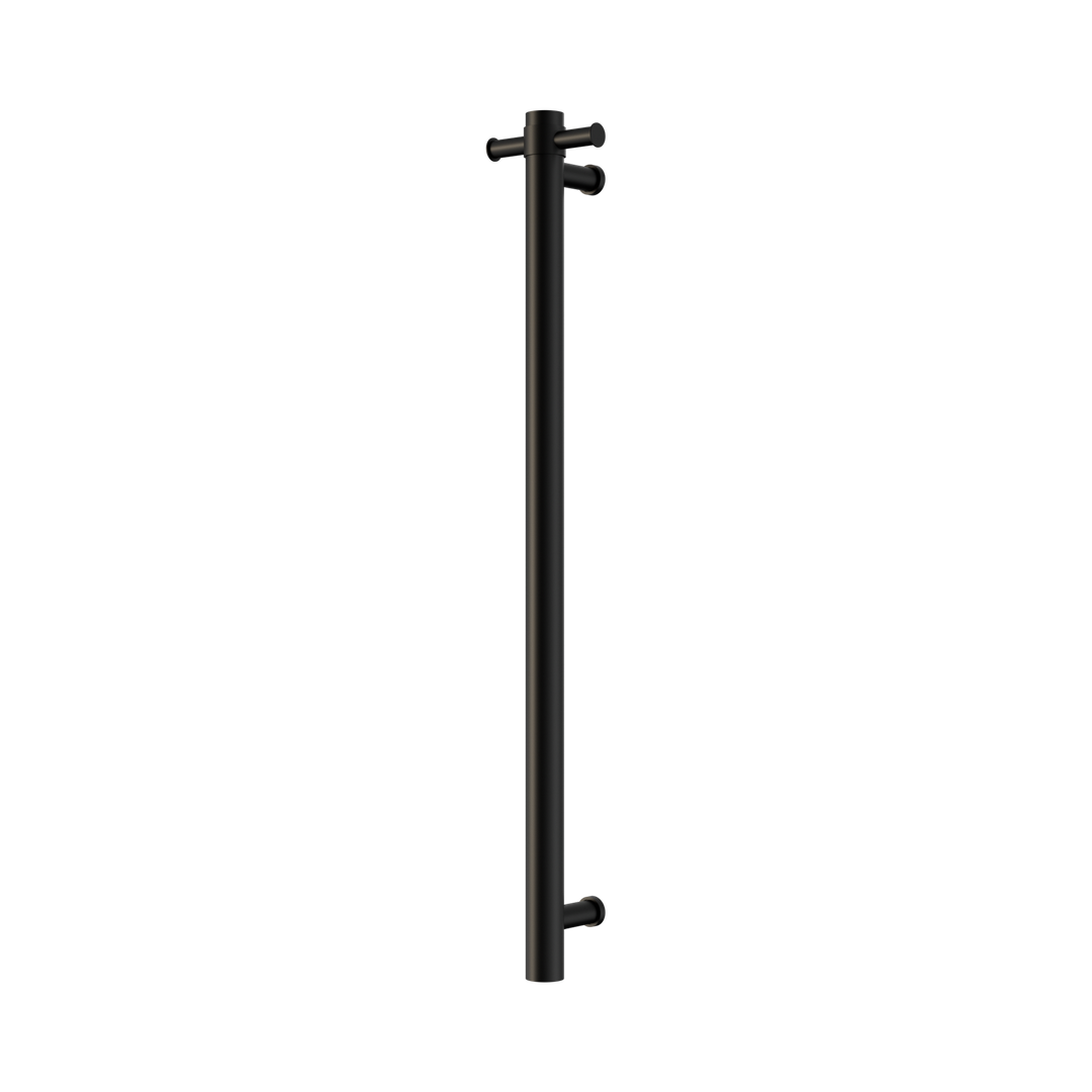 Nero Mecca 240V Single Vertical Heated Towel Rail Matte Black