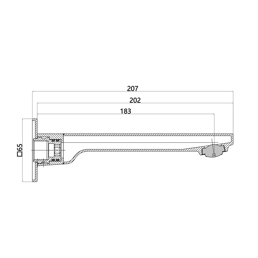 Aspire Nuovo 210Mm Bath Outlet Chrome