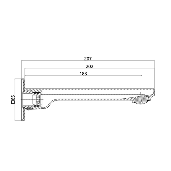 Aspire Nuovo 210Mm Bath Outlet Brushed Nickel
