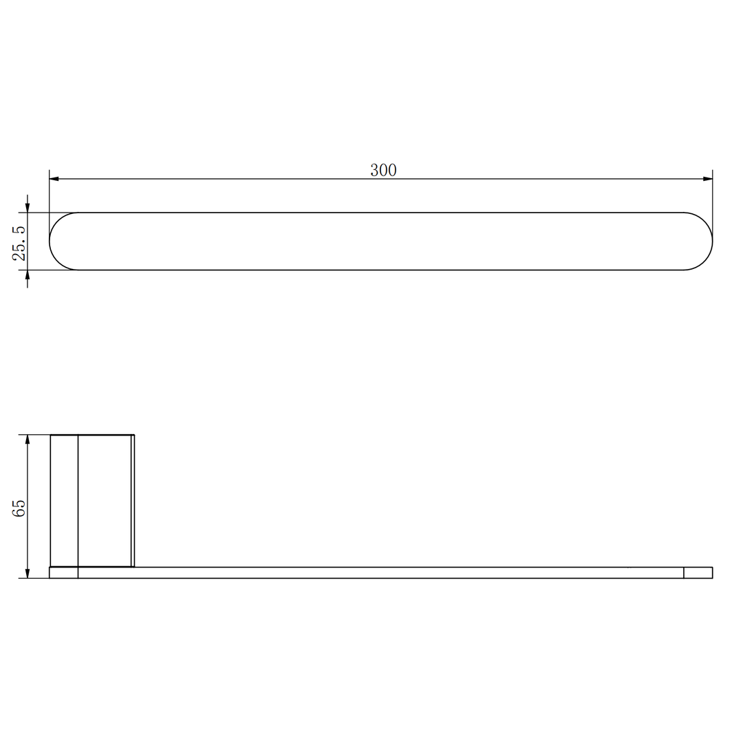 Aspire Nuovoair 300Mm Hand Towel Holder (Matches Aspire Air And Nuovo) Brushed Nickel