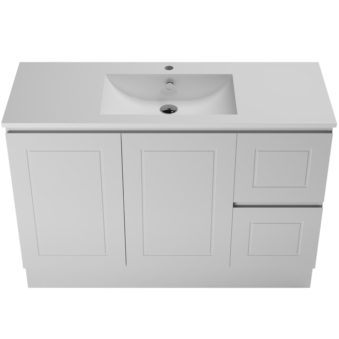 Timberline Nevada Classic Vanity 1200mm Right Bowl Alpha Top Floor Standing