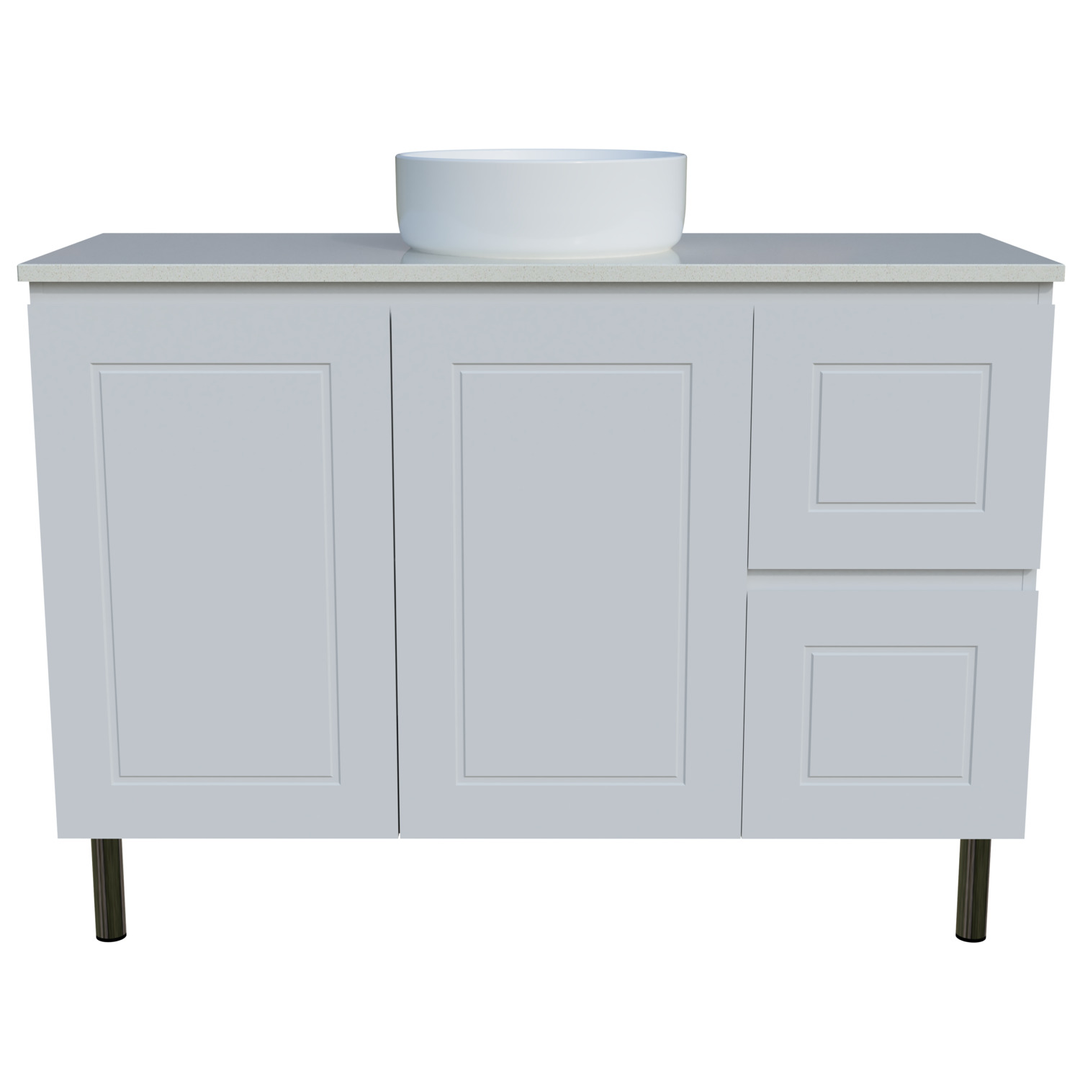 Timberline Nevada Classic Vanity 1200mm Left Wg Basin Silksurface Ac Top On