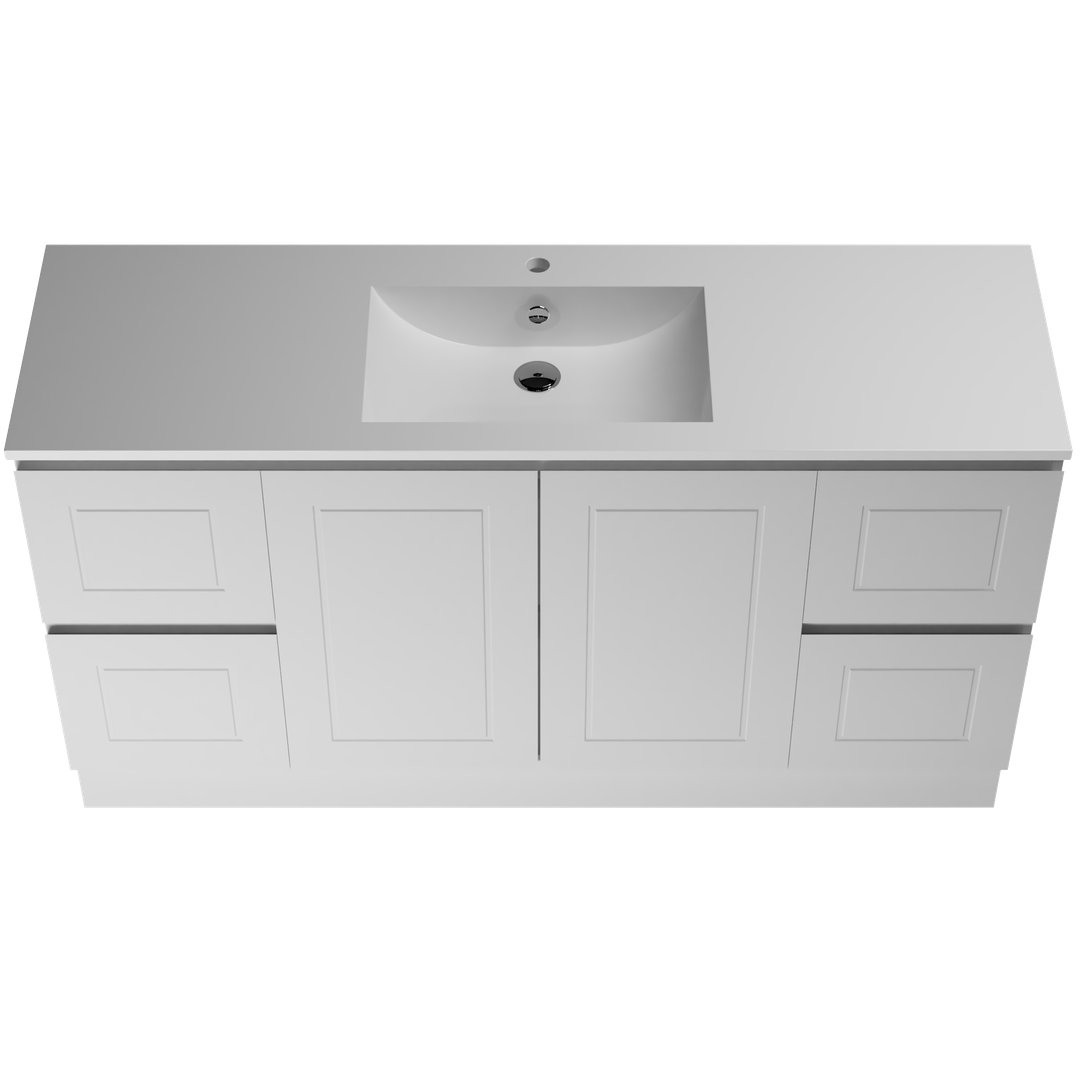 Timberline Nevada Classic Vanity 1500 Single Bowl Alpha Ceramic Top F/Stand