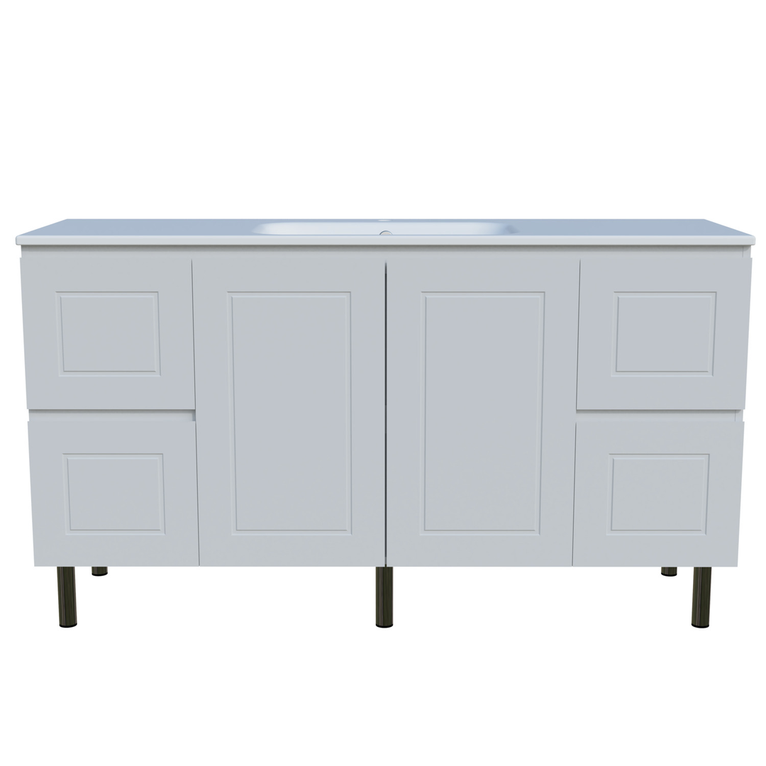 Timberline Nevada Classic Vanity 1500 Single Bowl Haven Dolomite Top On Legs