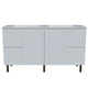 Timberline Nevada Classic Vanity Dbl Bowl Alpha Ceramic Top On Legs  - 1500mm