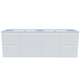 Timberline Nevada Classic Vanity 1500mm  Double Bowl Haven Top  Wall Hung