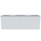 Timberline Nevada Classic Vanity 1500 Dbl Silksurface White Gloss U/C Basin W/H