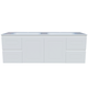 Timberline Nevada Classic Vanity 1500mm Double Bowl Stadium Top Wall Hung
