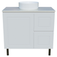 Timberline Nevada Classic On Legs Vanity 900mm Right Wg Basin Silksurface Ac Top On