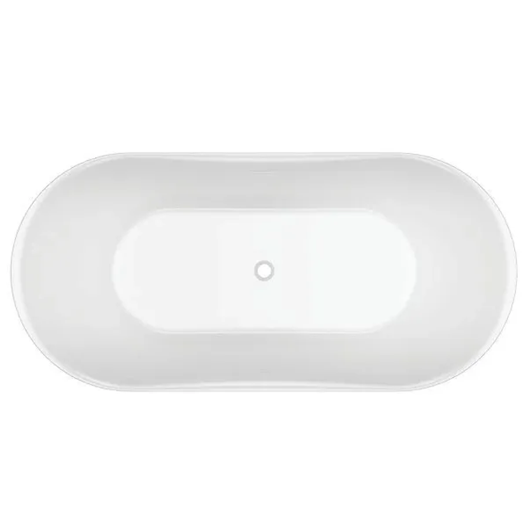 Oceano Oasis 1700X800 Freestanding Bath Includes White Overflow Waste Outlet