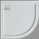 OCEANO STONELITE ECO BASE 1000 X 1000 CURVED CORNER REAR OUTLET CHROME WASTE