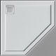 Oceano Stonelite Eco Base 1000 X 1000 Neo Corner Rear Outlet Chrome Waste