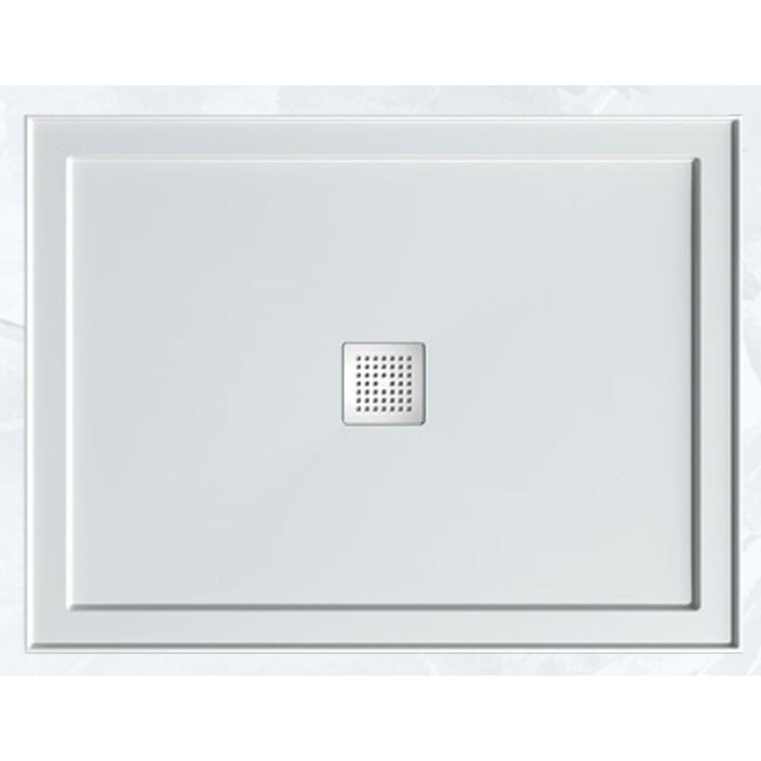 Oceano Stonelite Eco Base Centre Outlet Chrome Waste - 1200 X 900