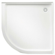 Oceano Stonelite Eco Base 900 X 900 Curved Corner Rear Outlet Chrome Waste