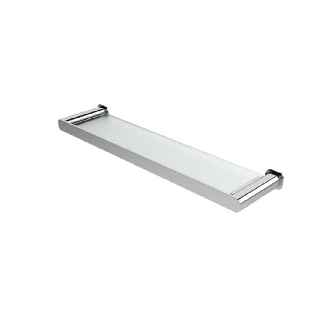 Otti Oskar Chrome Metal & Glass Shelf