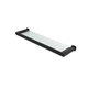 Otti Oskar Matte Black Metal & Glass Shelf