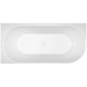 Oceano Adore 1700X750 Gloss Left Hand Corner Bath Includes White Overflow Waste Outlet