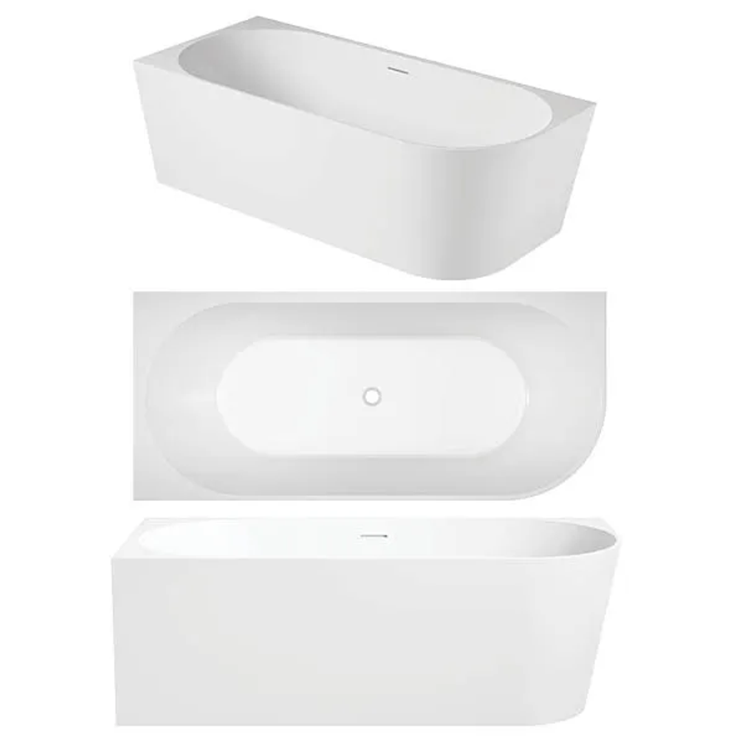 Oceano Eco 1500 Corner Bath Left Hand White 1500mm X 730mm