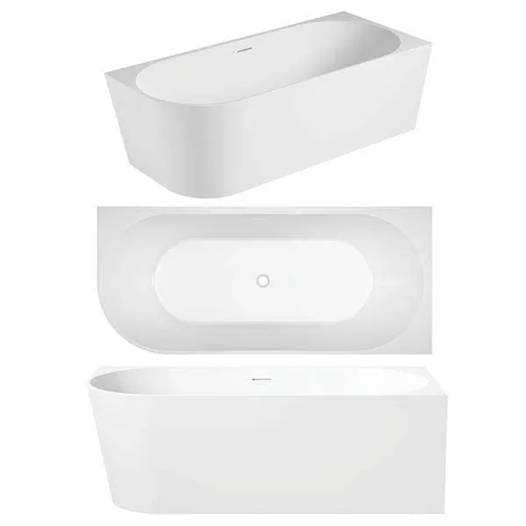 Oceano Eco 1700 Corner Bath Right Hand White 1700mm X 750mm