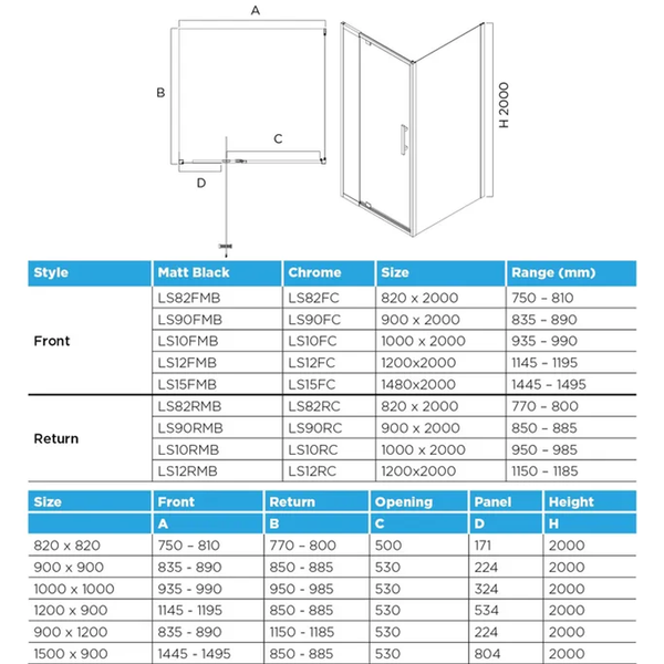 Oceano Louve Square Pivot Front Screen 1480 X 2000 Chrome