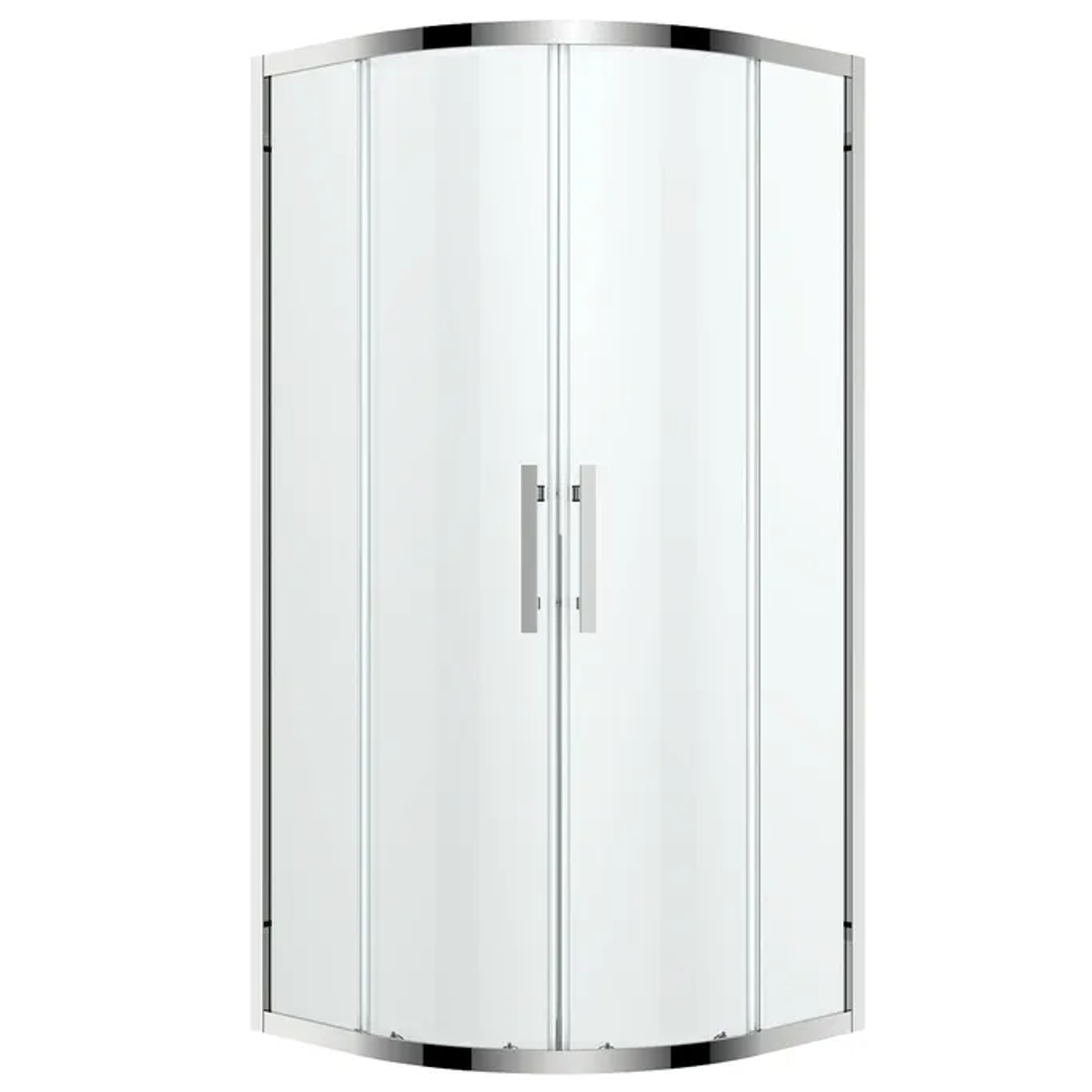 Oceano Louve Curved Slider Front 1000 X 1000 X 2000 Chrome