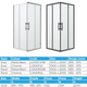 Oceano Louve Square Slider Door 900 X 2000 Chrome