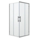 Oceano Louve Square Slider Door 1000 X 2000 Chrome