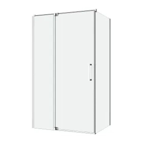 Oceano Profile Screen Brushed Nickel Door Kit Prskbnf