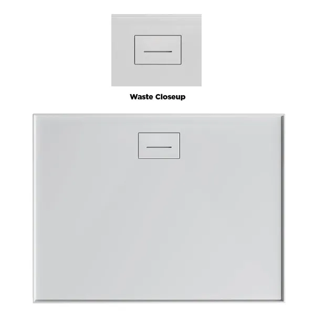 Oceano Stonelite Metro Base Rear Outlet White Waste Cover  1200 X 900
