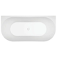 Oceano Stria 1500X750 Fluted Gloss White Right Free Standing Bath Back to Wall Bath