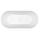 Oceano Stria 1700X800 Fluted Gloss White Freestanding Bath Includes White Overflow Waste Outlet