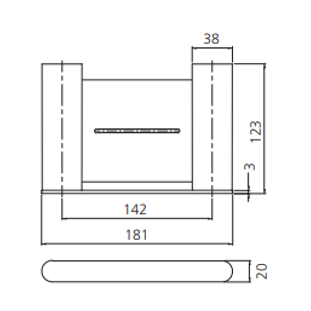 Oliveri MA859FC3 Madrid Soap Holder W/SHELF Matte Black
