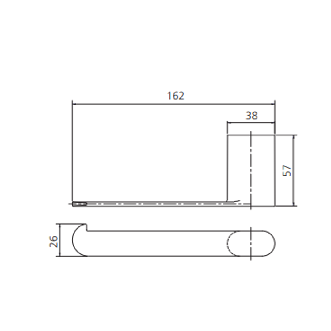 Oliveri MA855-F5 Madrid Toilet ROLL Holder Gunmetal