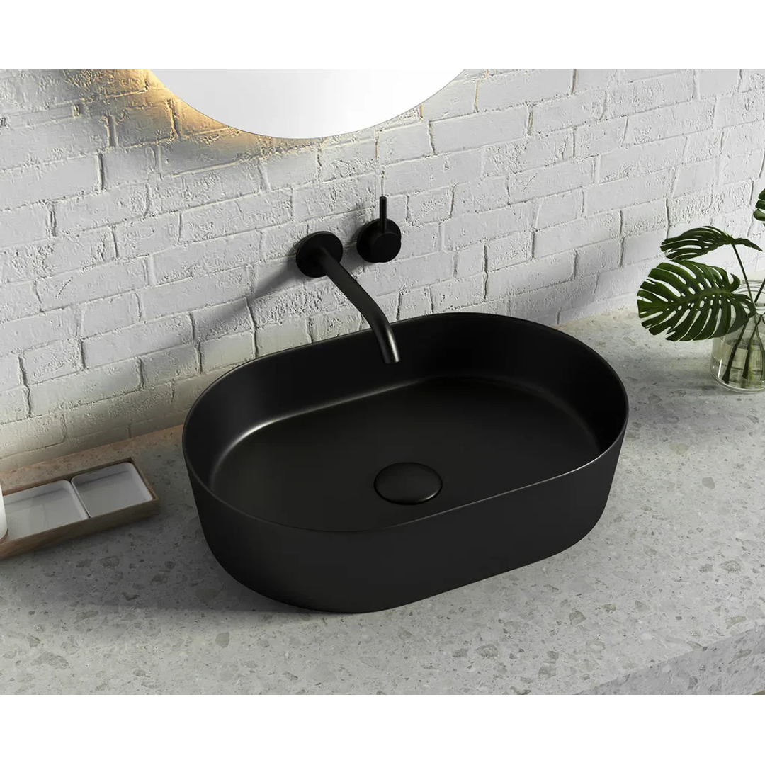 Otti Oval Basin 500X340 Matte Black