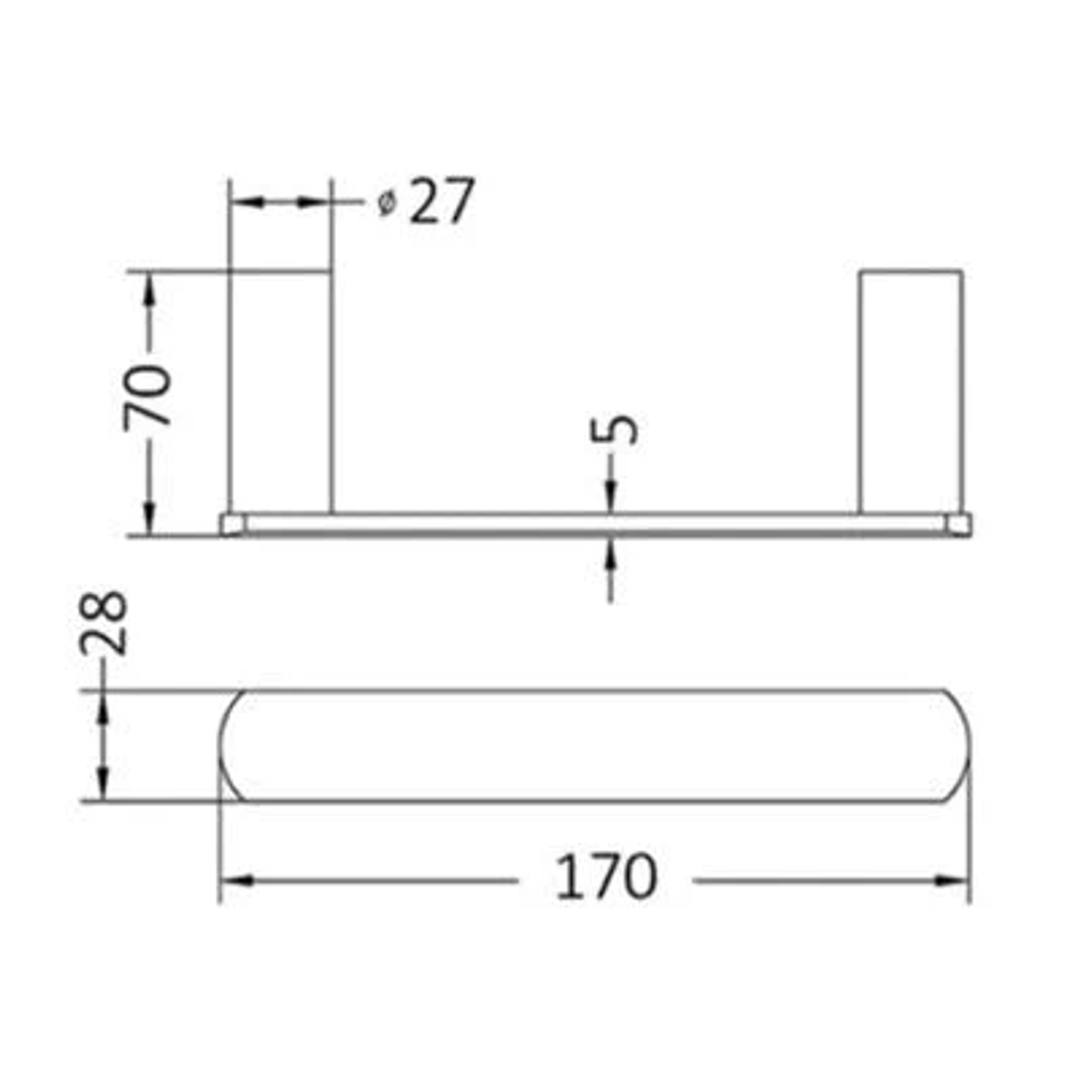 Otti Vetto Paper Holder Brushed Nickel
