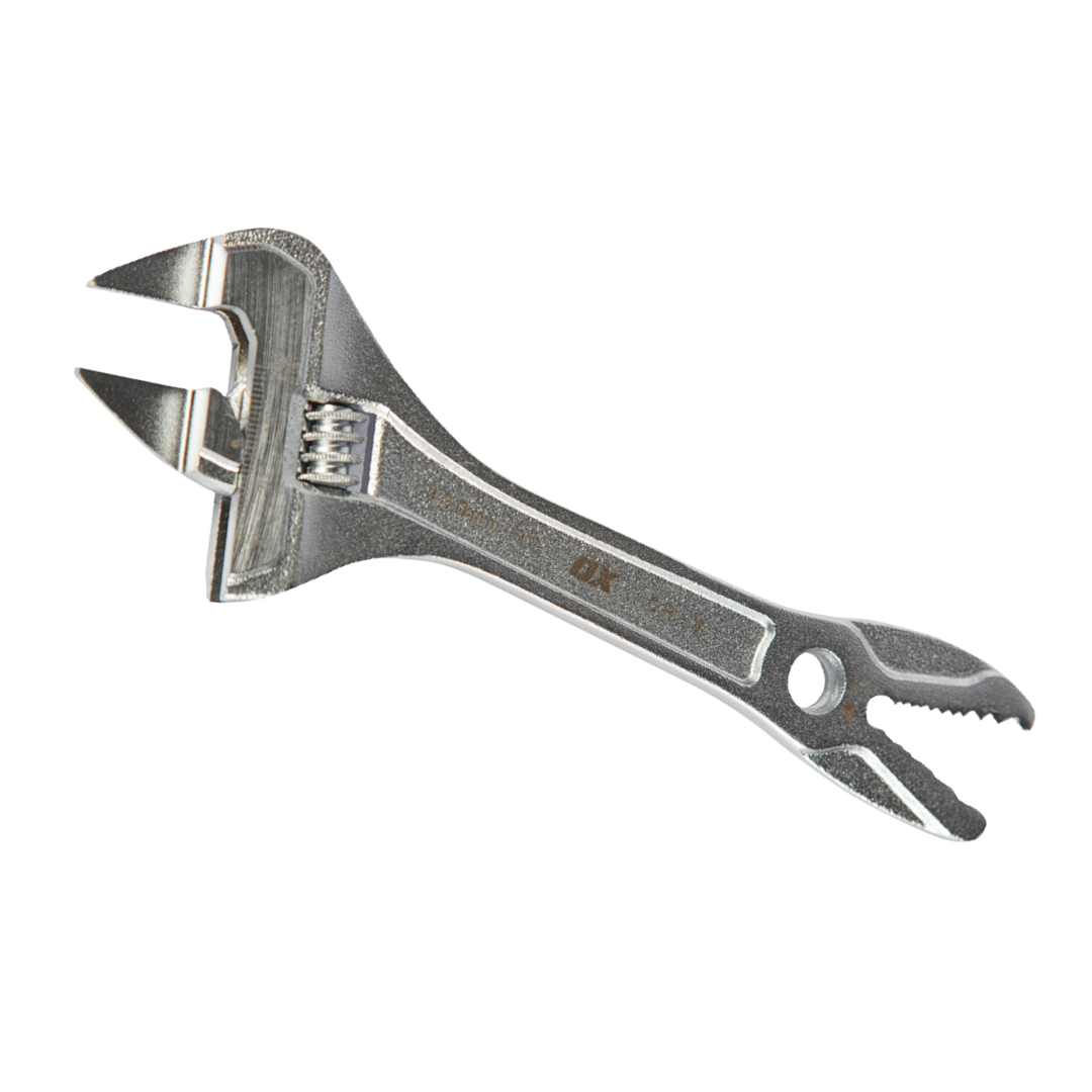 Ox Pro Slim-Jaw Adjustable Wrench 200mm/8