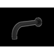 PAR LUGANO BATH WALL FIXED 90 DEGREE 200MM OUTLET MATTE BLACK