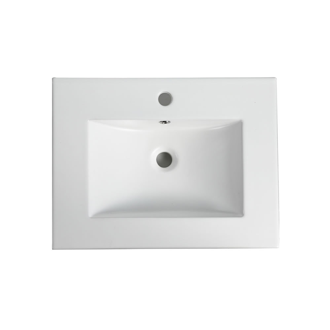 Bnk Naga Ceramic Vanity Top Square Bowl Gloss White 1 Tap Hole 600X460X180Mm Pb 01060