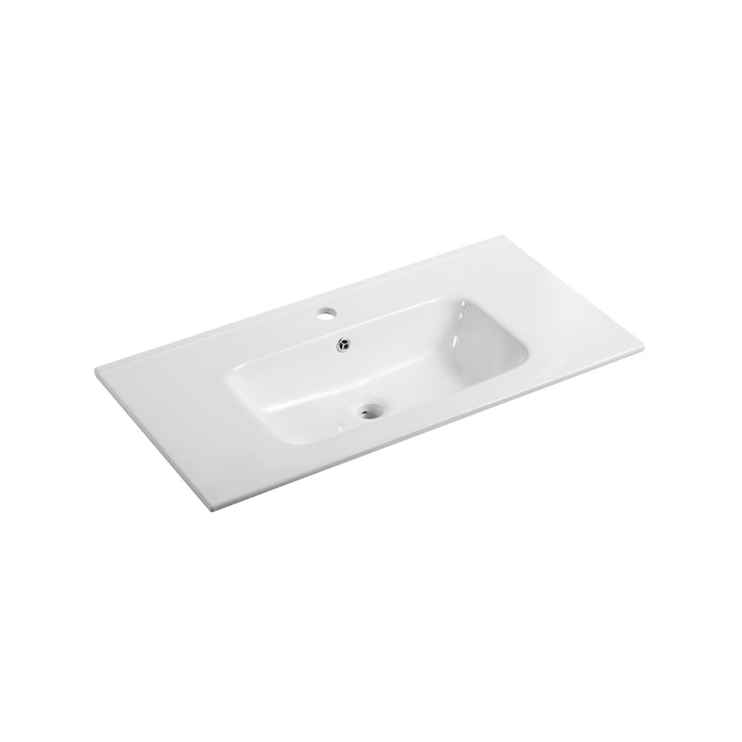 Bnk Naga Ceramic Vanity Top Soft Square Bowl Gloss White 1 Tap Hole 710X465X175Mm Pb 03075
