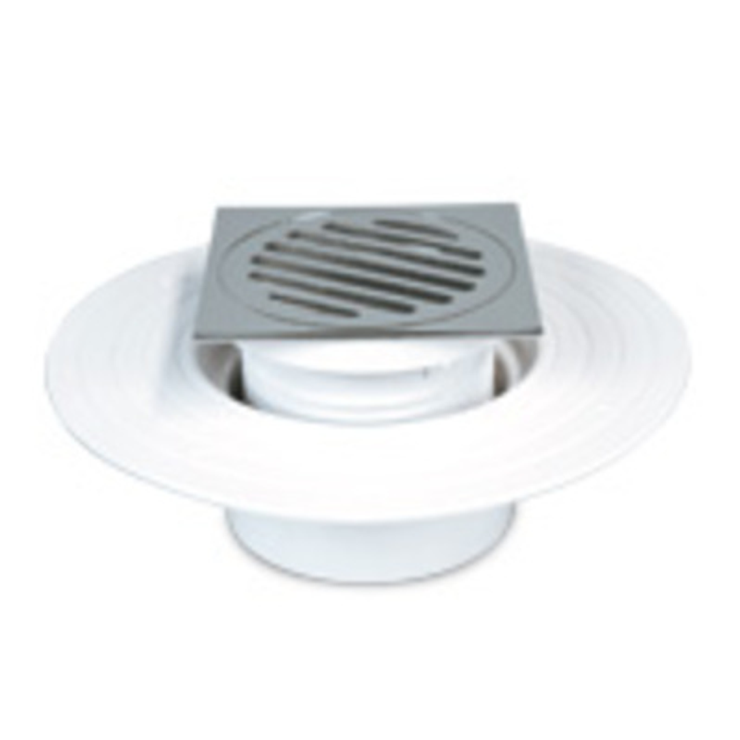 Universal Leak Control Kit Incl Square Grate 80 X 50Mm Chrome With Twist Top