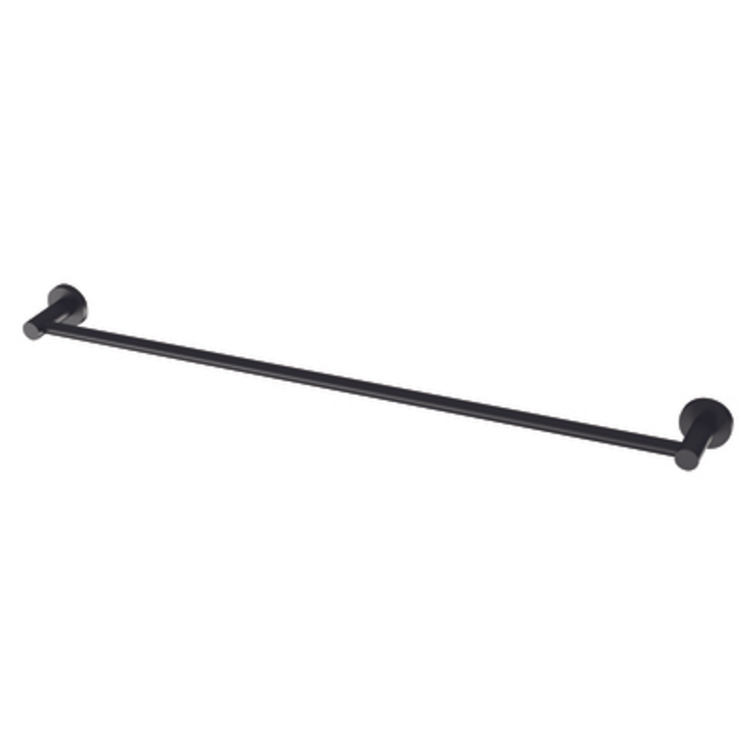 Phoenix Radii Single Towel Rail 800Mm   Matt Black    Round