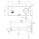 Phoenix Pina Wall Basin/Bath Mixer Set 180mm Brushed Nickel