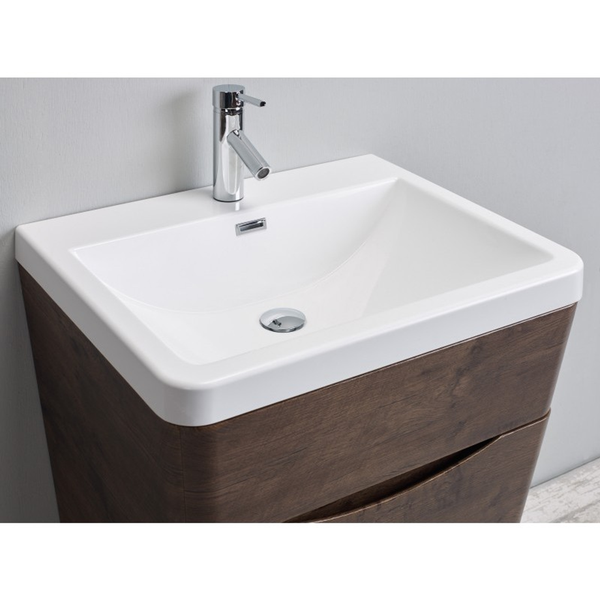 Belbagno Piramid 800mm Floor Standing Vanity White Oak 800 X 520