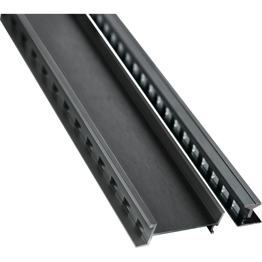 Lauxes Grates Slimline Tile Insert Shower Pack 26 Gunmetal 1M
