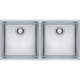 Franke Maris Double Bowl 3 Way Install Stainless Steel Sink Mrx220-40/40